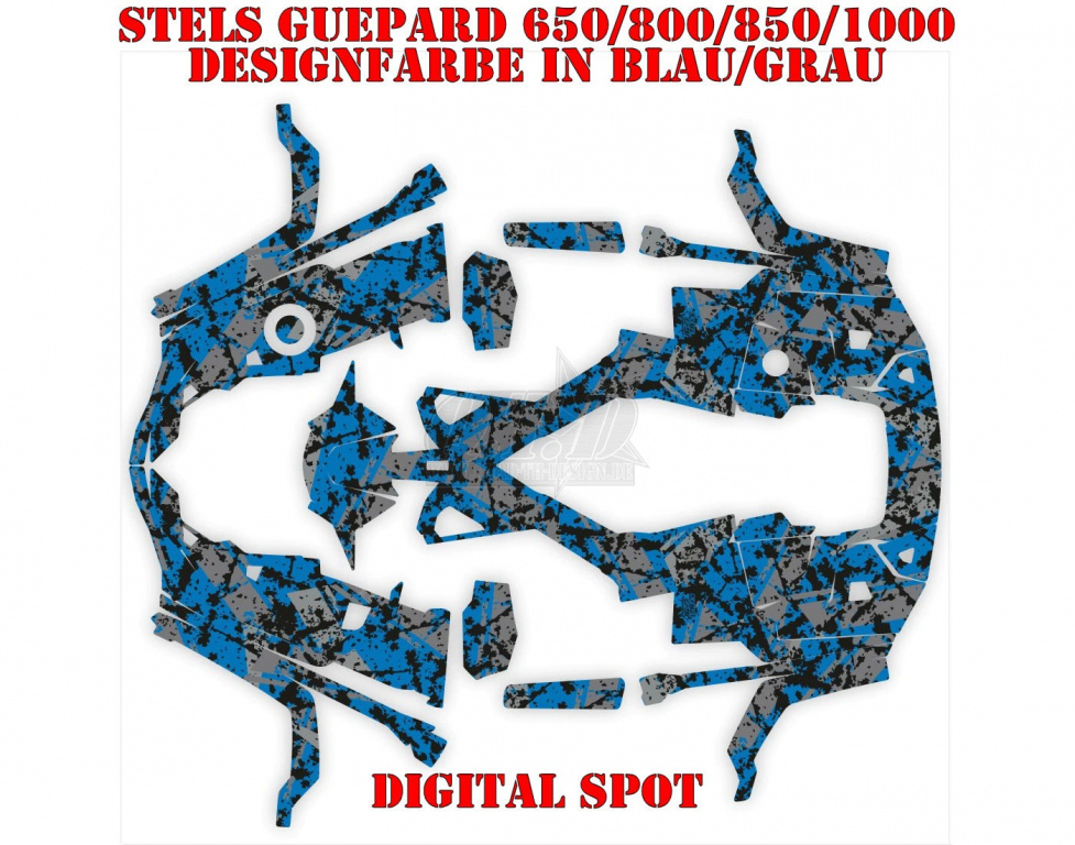 Digital Spot Blau-Grau für Stels Guepard 650/800/850/1000